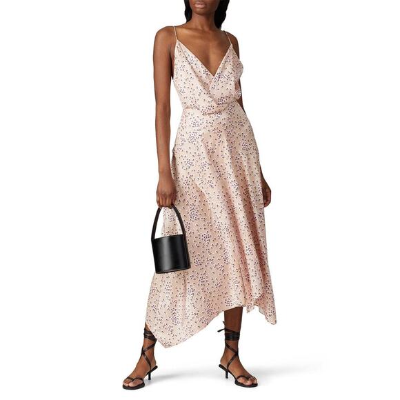 Acler Dresses & Skirts - Acler Vales Pale Pink Blossom Printed Sleeveless V-neck Slip Dress AU14 /US 10